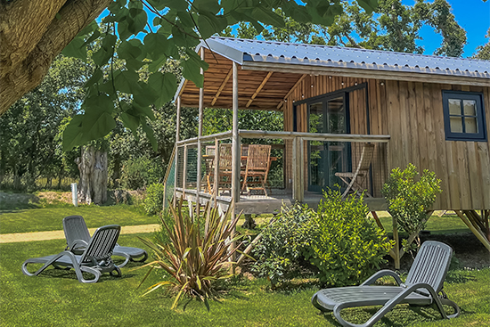 cabane lodge lits faits linge fourni 2ch 27m camping fouesnant