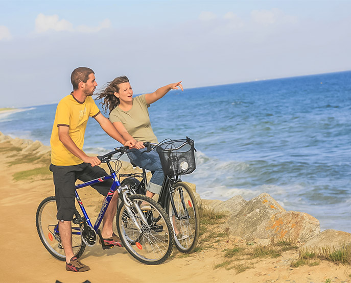 camping la plage de cleut rouz mousterlin location velo finistere sud