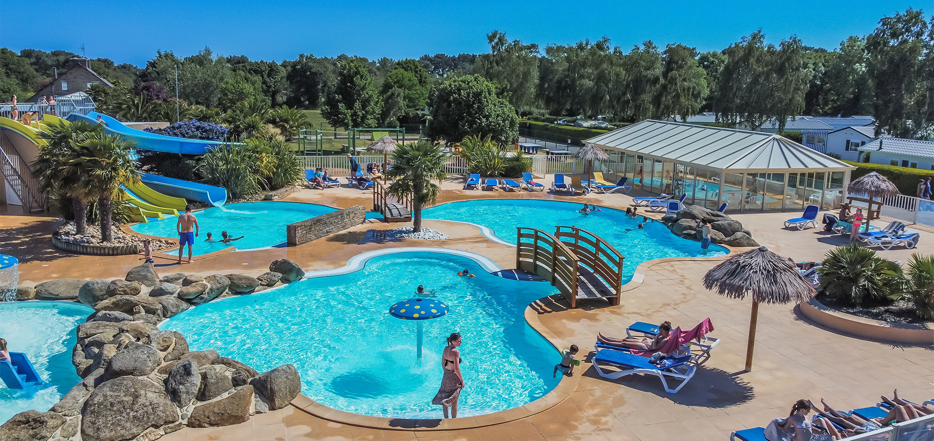 parc aquatique chauffe a 100m de la plage camping mousterlin